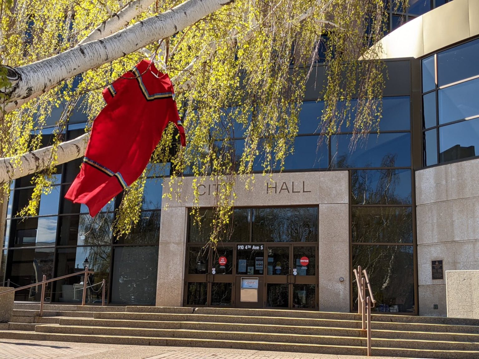 Lethbridge City Hall displays red dresses in honour of MMIWG awareness ...