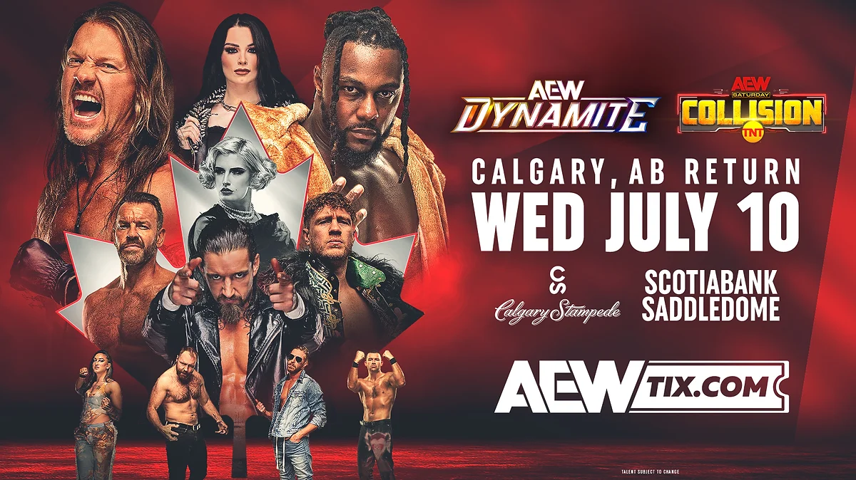 WIN AEW DYNAMITE/COLLISION IN CALGARY TICKETS! WEDNESDAY CONTEST